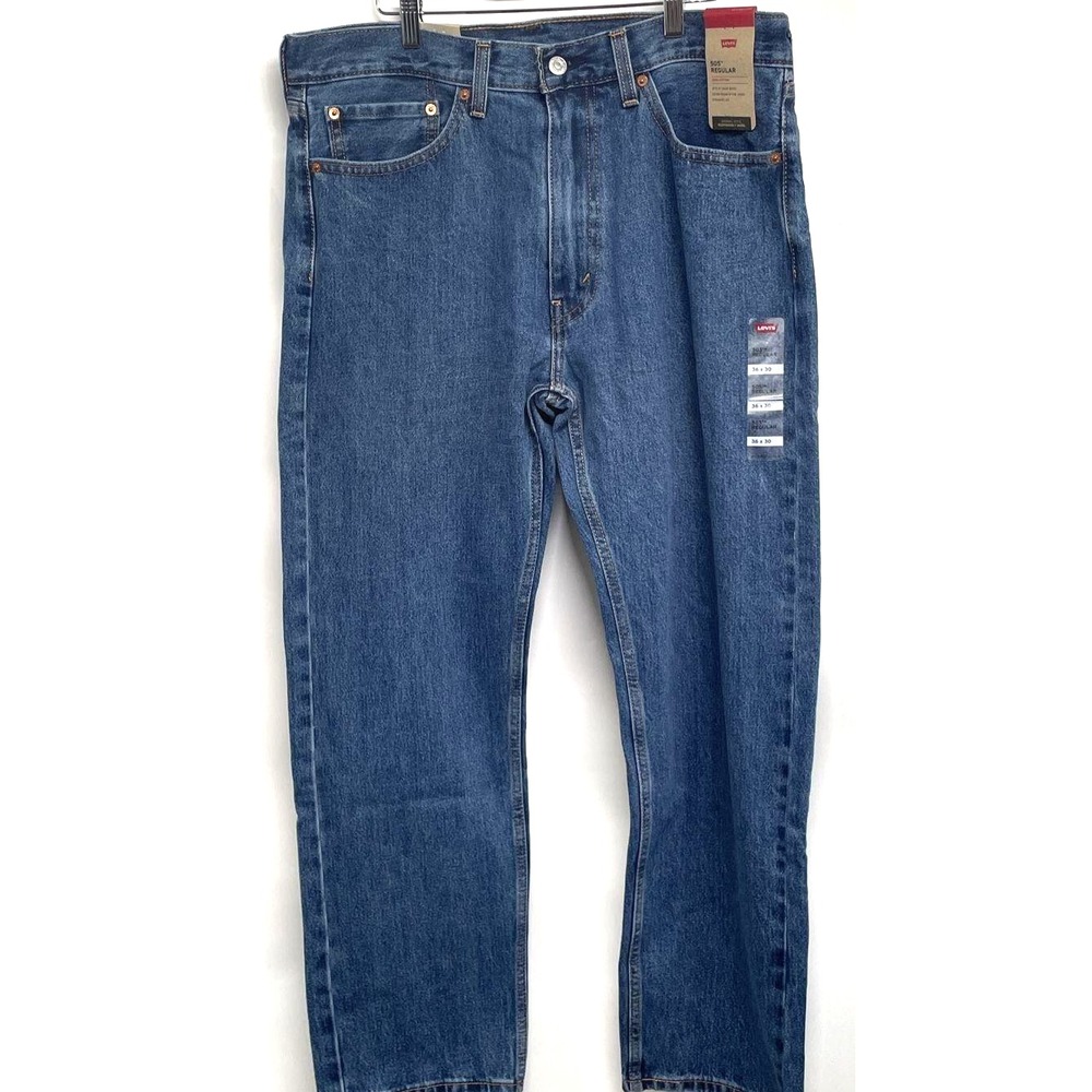 Levis 505 Men's  Regular Fit Straight Leg Jeans SZ 36/30 NWT